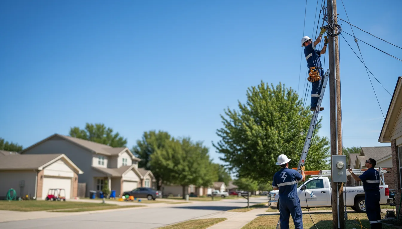 Residential electrician providing installation services in Aledo, IL